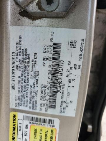 Photo 11 VIN: 3FA6P0LU1JR137590 - FORD FUSION 