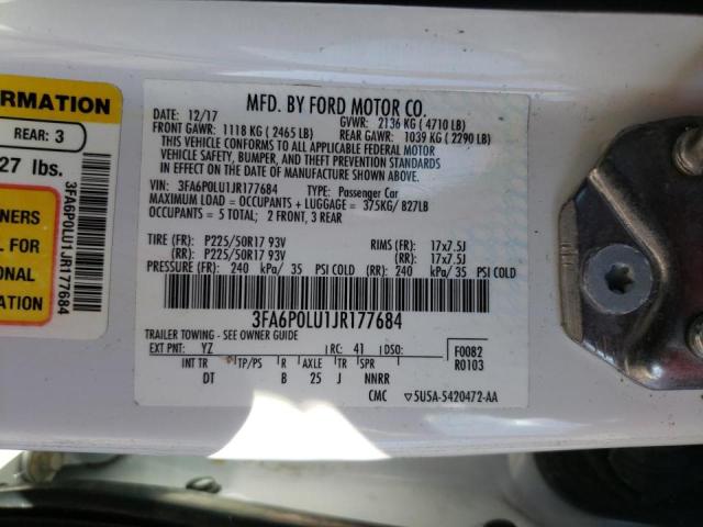 Photo 11 VIN: 3FA6P0LU1JR177684 - FORD FUSION SE 