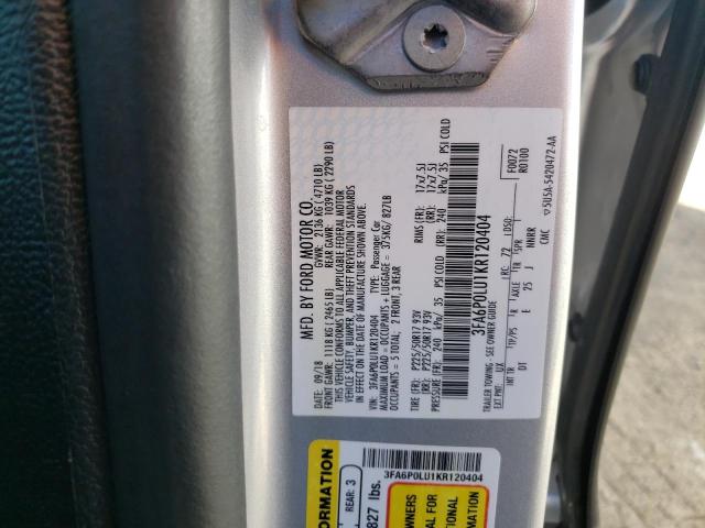 Photo 11 VIN: 3FA6P0LU1KR120404 - FORD FUSION SE 