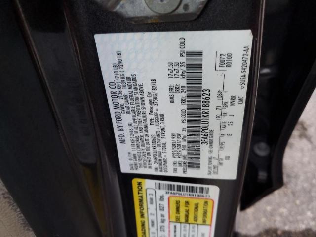 Photo 12 VIN: 3FA6P0LU1KR188623 - FORD FUSION SE 