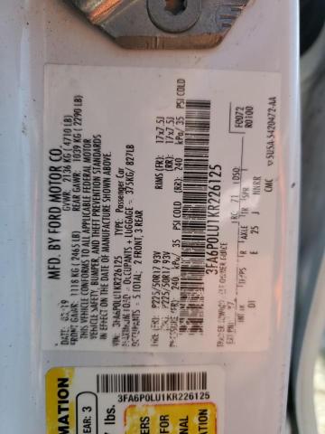 Photo 11 VIN: 3FA6P0LU1KR226125 - FORD FUSION SE 