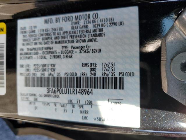 Photo 11 VIN: 3FA6P0LU1LR148964 - FORD FUSION SE 