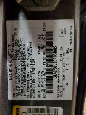 Photo 11 VIN: 3FA6P0LU2DR104005 - FORD FUSION SE 