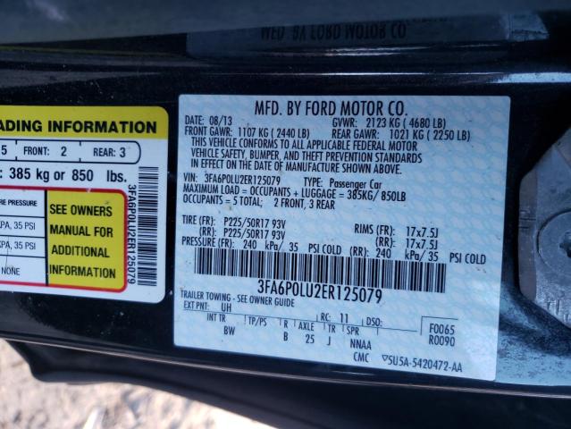 Photo 9 VIN: 3FA6P0LU2ER125079 - FORD FUSION 