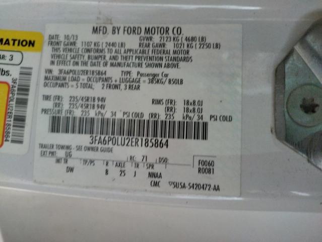 Photo 12 VIN: 3FA6P0LU2ER185864 - FORD FUSION SE 