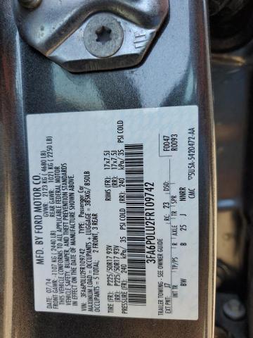 Photo 11 VIN: 3FA6P0LU2FR109742 - FORD FUSION SE 