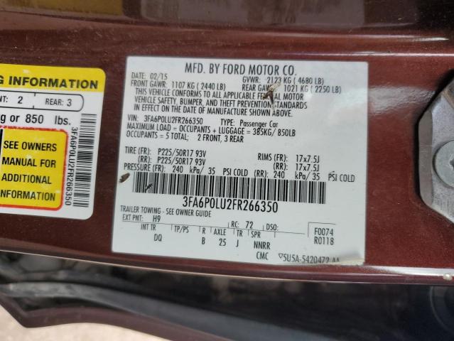 Photo 11 VIN: 3FA6P0LU2FR266350 - FORD FUSION 