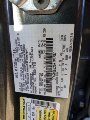 Photo 11 VIN: 3FA6P0LU2GR193787 - FORD FUSION 