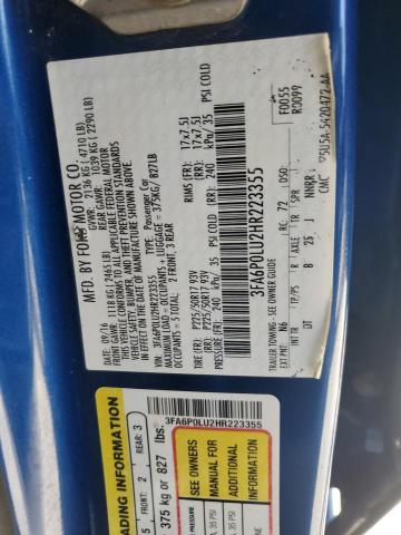 Photo 11 VIN: 3FA6P0LU2HR223355 - FORD FUSION SE 