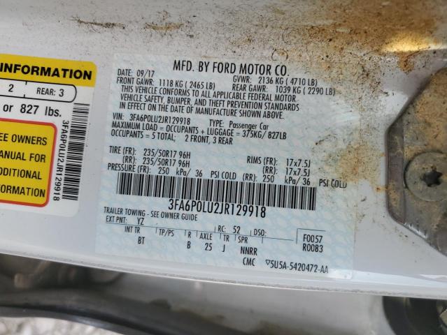 Photo 11 VIN: 3FA6P0LU2JR129918 - FORD FUSION 