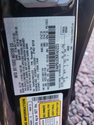 Photo 11 VIN: 3FA6P0LU2KR165223 - FORD FUSION 