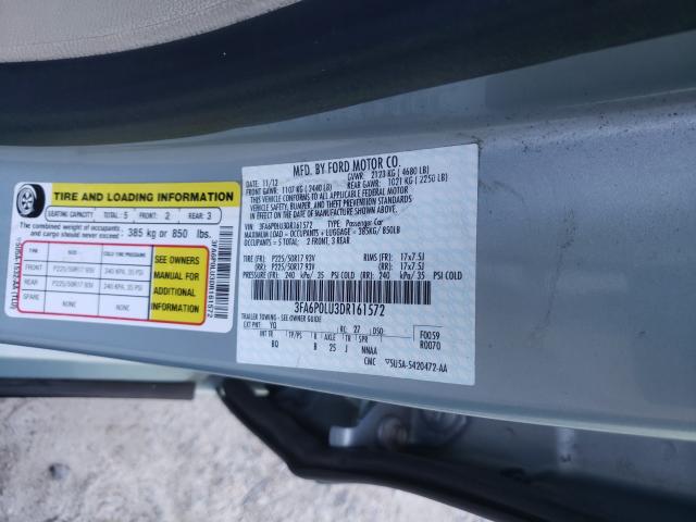 Photo 9 VIN: 3FA6P0LU3DR161572 - FORD FUSION 