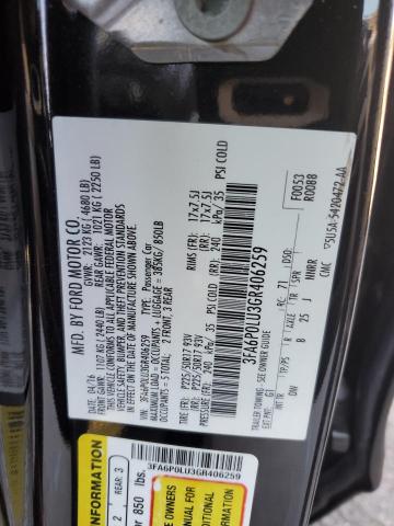 Photo 12 VIN: 3FA6P0LU3GR406259 - FORD FUSION 