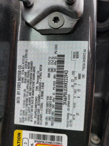 Photo 11 VIN: 3FA6P0LU3HR233943 - FORD FUSION 