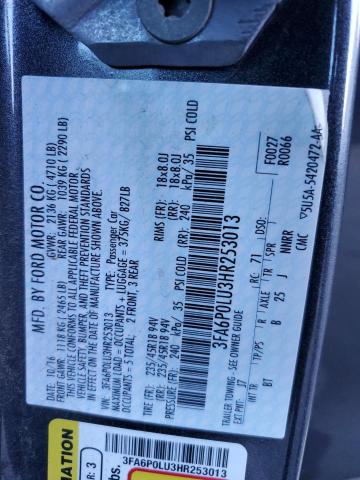 Photo 11 VIN: 3FA6P0LU3HR253013 - FORD FUSION 