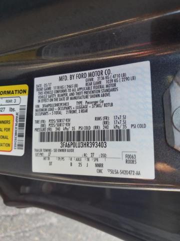 Photo 11 VIN: 3FA6P0LU3HR393403 - FORD FUSION SE 