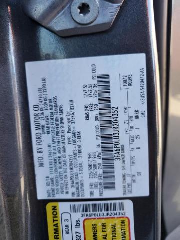 Photo 12 VIN: 3FA6P0LU3JR204352 - FORD FUSION SE 