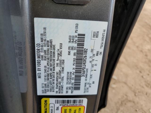 Photo 9 VIN: 3FA6P0LU4DR261082 - FORD FUSION SE 