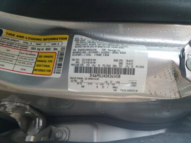 Photo 9 VIN: 3FA6P0LU4DR265438 - FORD FUSION SE 