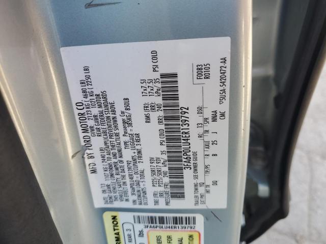 Photo 12 VIN: 3FA6P0LU4ER139792 - FORD FUSION 