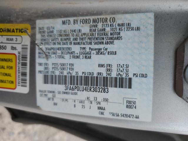 Photo 11 VIN: 3FA6P0LU4ER303283 - FORD FUSION 