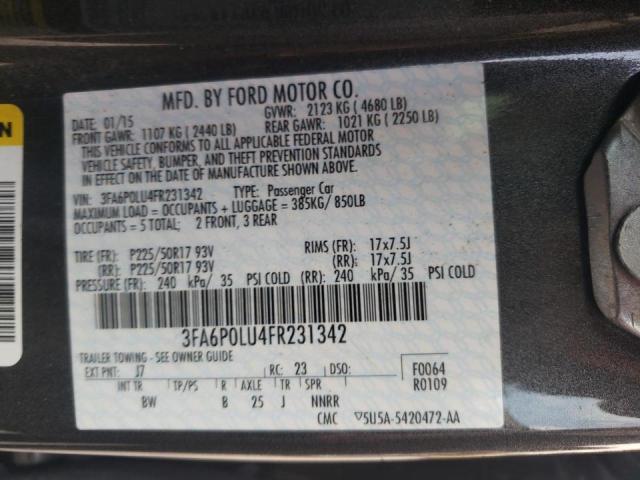 Photo 9 VIN: 3FA6P0LU4FR231342 - FORD FUSION SE 