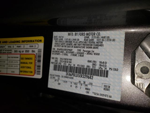 Photo 9 VIN: 3FA6P0LU5ER329682 - FORD FUSION SE 