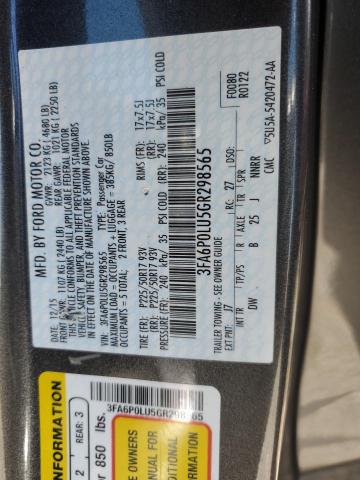 Photo 11 VIN: 3FA6P0LU5GR298565 - FORD FUSION 