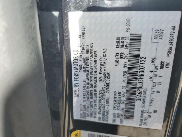 Photo 11 VIN: 3FA6P0LU5HR307122 - FORD FUSION SE 