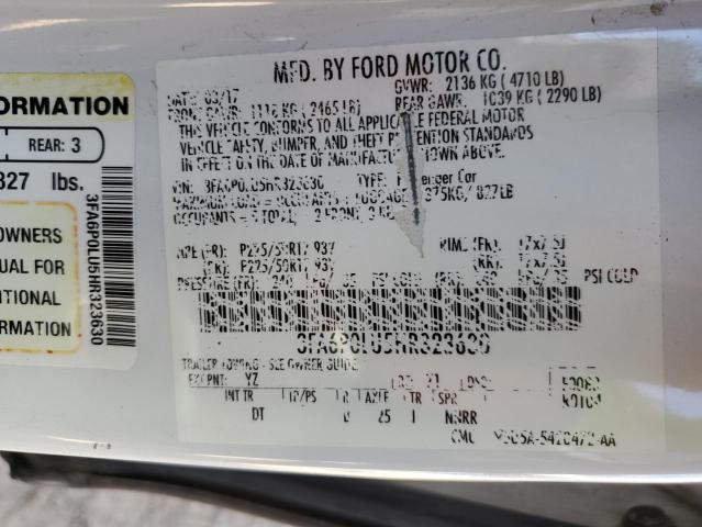 Photo 9 VIN: 3FA6P0LU5HR323630 - FORD FUSION SE 