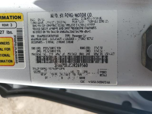 Photo 11 VIN: 3FA6P0LU5JR269560 - FORD FUSION 