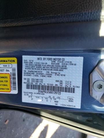 Photo 9 VIN: 3FA6P0LU5KR129722 - FORD FUSION SE 