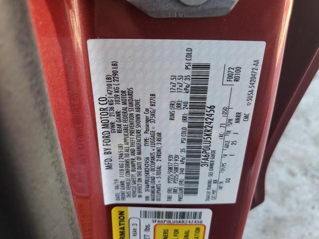 Photo 11 VIN: 3FA6P0LU5KR242456 - FORD FUSION 