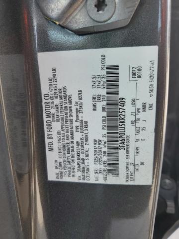 Photo 11 VIN: 3FA6P0LU5KR257409 - FORD FUSION SE 