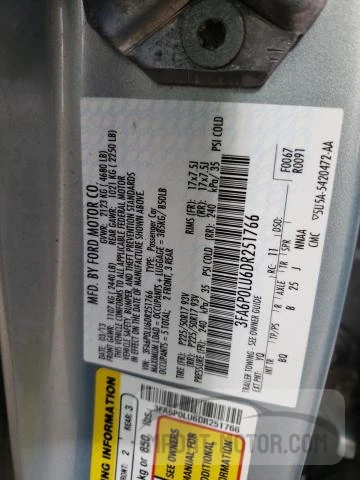 Photo 7 VIN: 3FA6P0LU6DR251766 - FORD FUSION 