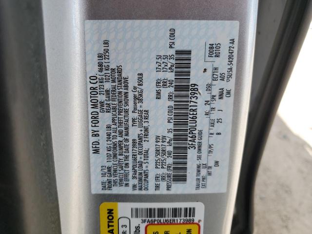 Photo 12 VIN: 3FA6P0LU6ER173989 - FORD FUSION SE 