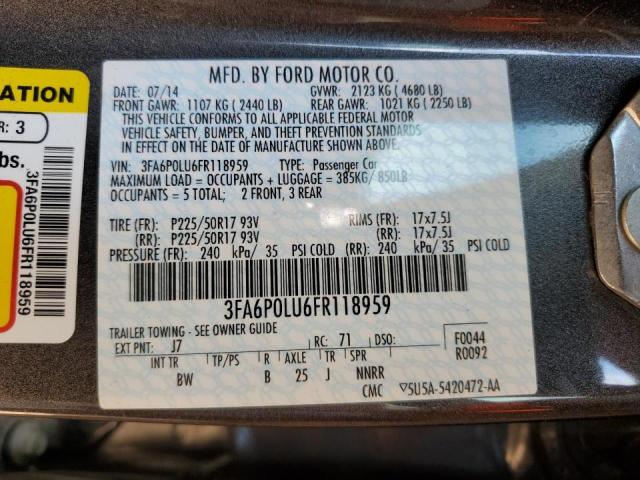 Photo 9 VIN: 3FA6P0LU6FR118959 - FORD FUSION 4D 