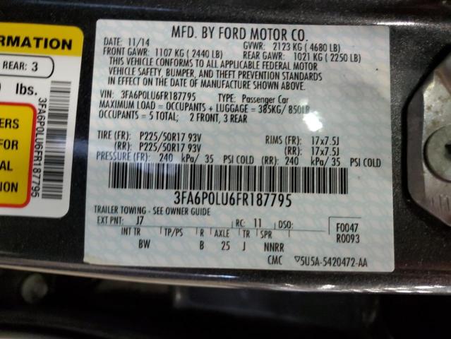 Photo 11 VIN: 3FA6P0LU6FR187795 - FORD FUSION SE 