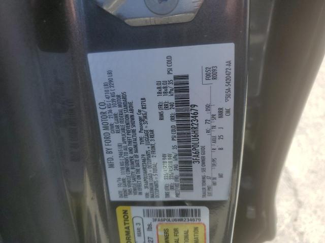 Photo 11 VIN: 3FA6P0LU6HR234679 - FORD FUSION 