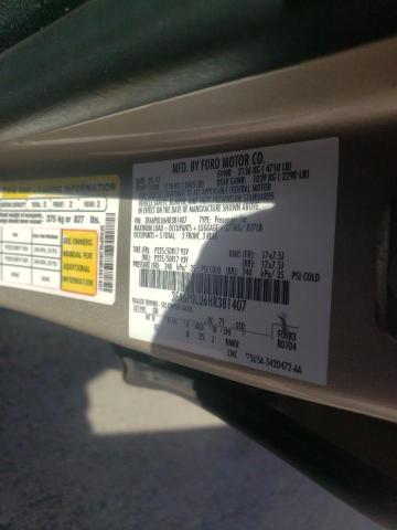 Photo 9 VIN: 3FA6P0LU6HR381407 - FORD FUSION SE 