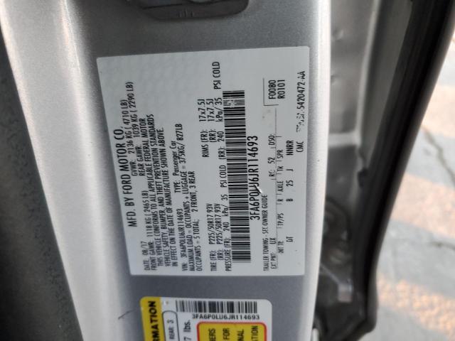 Photo 12 VIN: 3FA6P0LU6JR114693 - FORD FUSION SE 