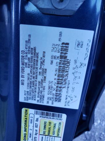 Photo 11 VIN: 3FA6P0LU6JR124382 - FORD FUSION SE 