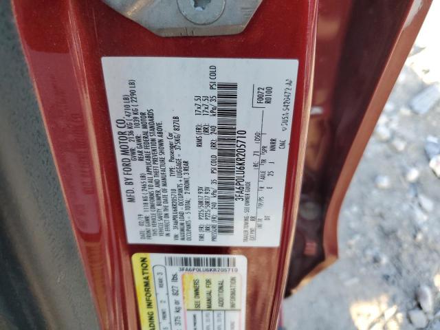 Photo 11 VIN: 3FA6P0LU6KR205710 - FORD FUSION SE 