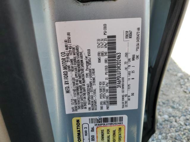 Photo 11 VIN: 3FA6P0LU7DR202463 - FORD FUSION 