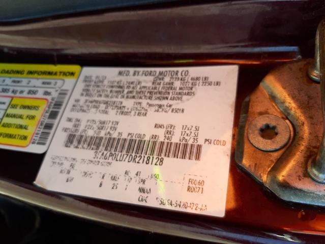 Photo 12 VIN: 3FA6P0LU7DR218128 - FORD FUSION SE 