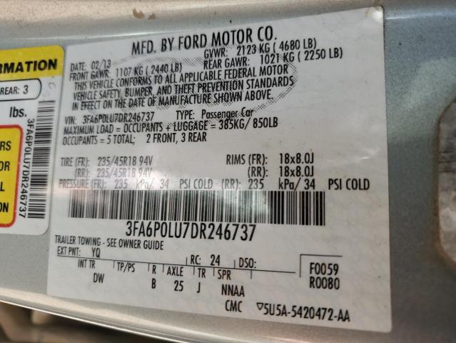 Photo 11 VIN: 3FA6P0LU7DR246737 - FORD FUSION SE 