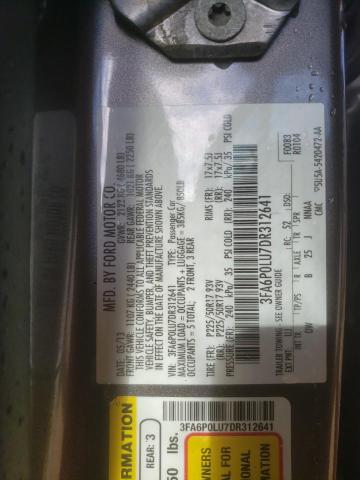 Photo 9 VIN: 3FA6P0LU7DR312641 - FORD FUSION SE 