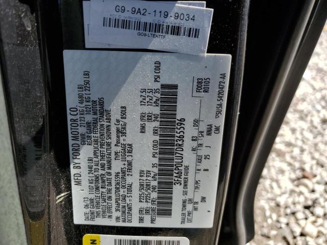 Photo 11 VIN: 3FA6P0LU7DR365596 - FORD FUSION 