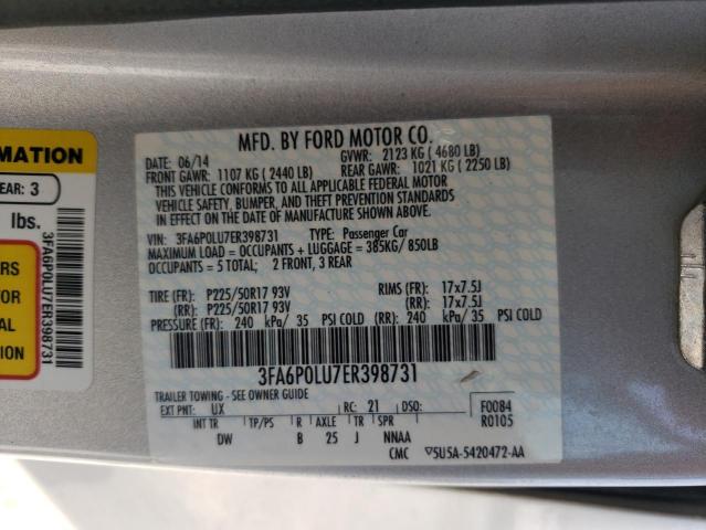 Photo 11 VIN: 3FA6P0LU7ER398731 - FORD FUSION 