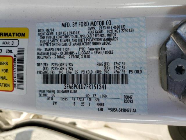 Photo 9 VIN: 3FA6P0LU7FR151341 - FORD FUSION SE 